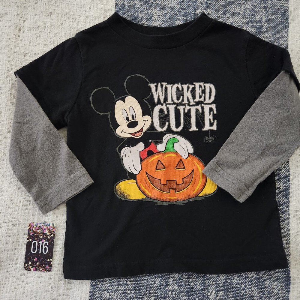 Disney Mickey Mouse Halloween Shirt, "Wicked Cute" (2T)